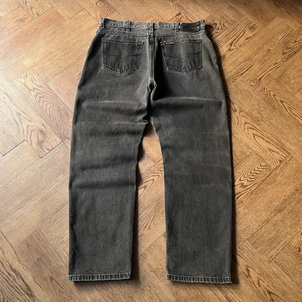 [38]00's 할리데이비슨 빈티지 워싱 흑청 데님 팬츠