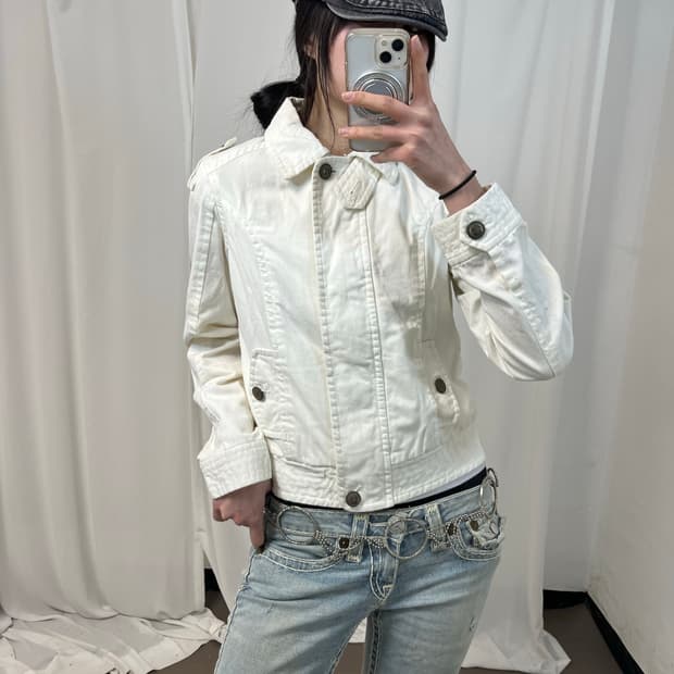 00‘s 화이트 코튼 자켓