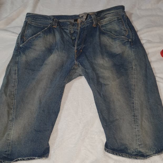 리바이스엔지니어드진 워싱  7부반바지 engineered jeans
