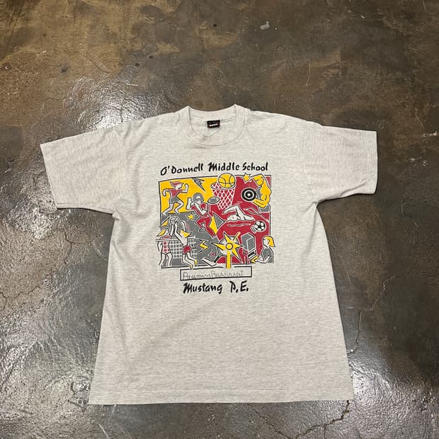 90s Fruit of the loom 싱글 스티치 반팔티 L