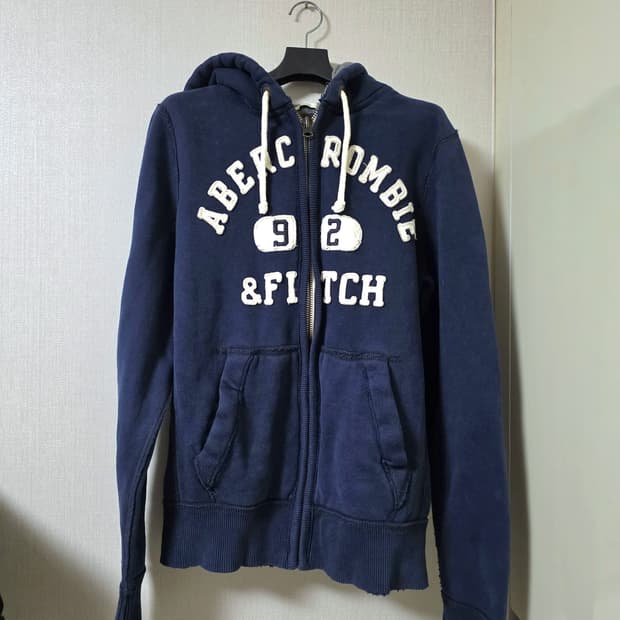 아베크롬비 네이비 기모 후드집업 M