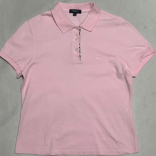 🫶🏻 버버리 여성용 핑크 반팔 카라티 🫶🏻