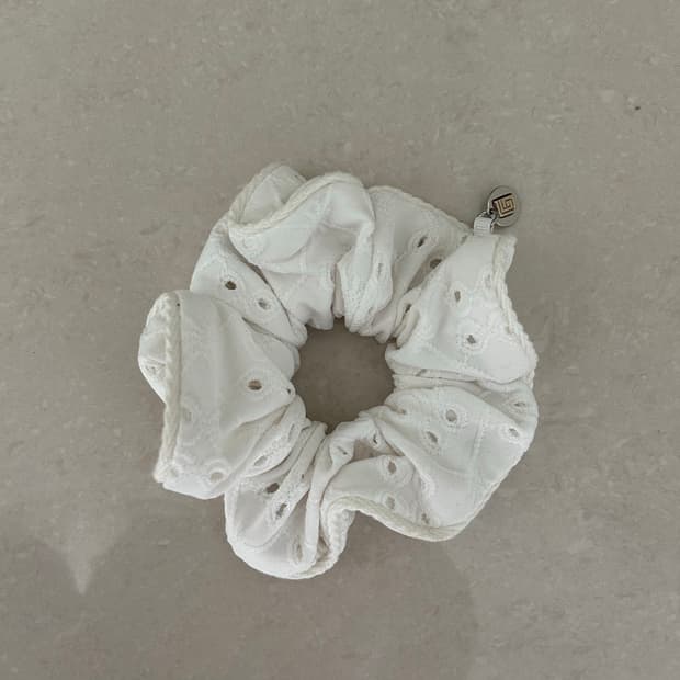 글로니 헤어 스크런치 화이트