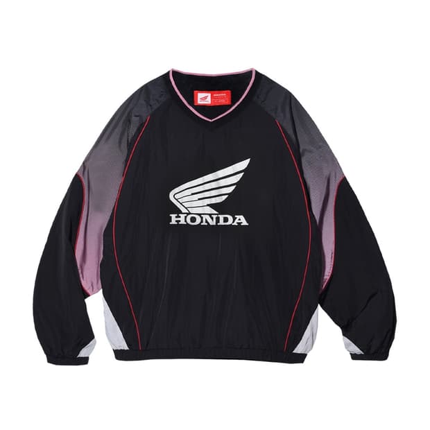 혼다 스피드 트랙 나일론 롱슬리브 핑크 블랙 L