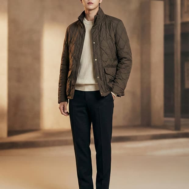 헤지스 남성 퀄팅 자켓_100