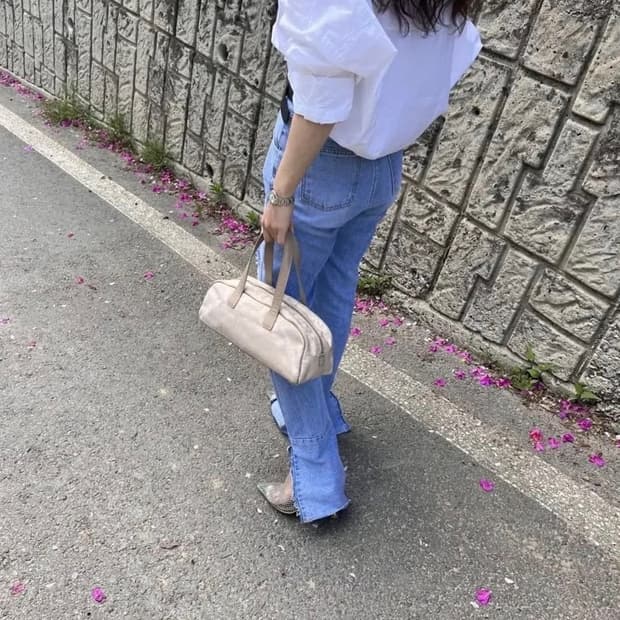 빈티지 샤넬 뉴 트래블 라인 볼링백 숄더백 토트백