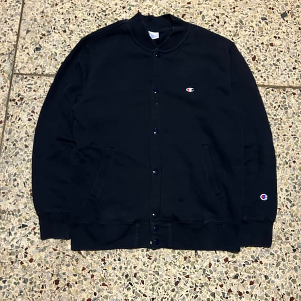 챔피온(CHAMPION) 블랙 스타디움 자켓