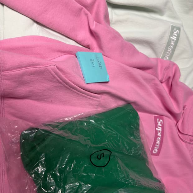 슈프림 박스로고 후드 민트 핑크 그린