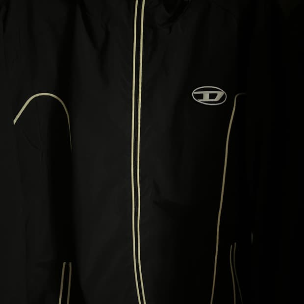 디젤 J-하이브스 콘트라스트 파이핑 윈드브레이커 블랙 xl