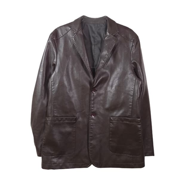 빈티지 천연 양가죽 블레이저 자켓 다크브라운 XL