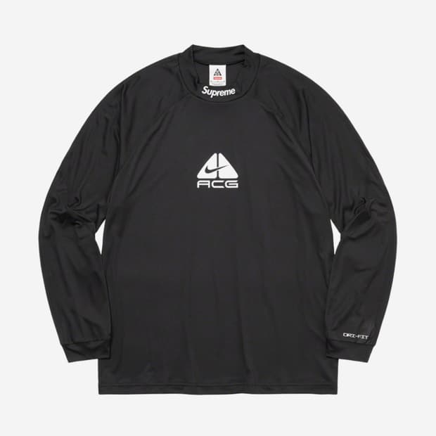 [S] 슈프림 x 나이키 ACG 저지 블랙 - 22FW
