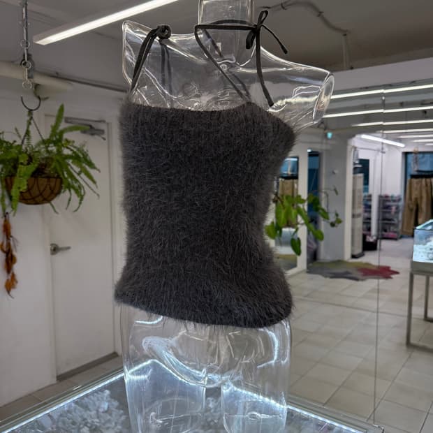 fluffy knit cami top