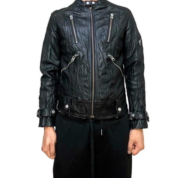 Revolution 피그가죽 멀티포켓 바이커자켓