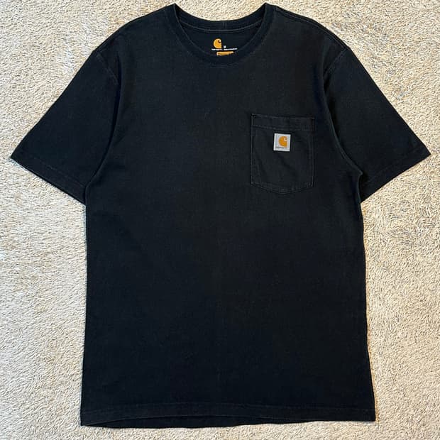 칼하트 CARHARTT 오리지널핏 포켓 반팔 티셔츠 블랙
