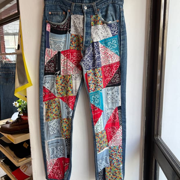 [34] LEVIS USA 501 커스텀 데님 팬츠