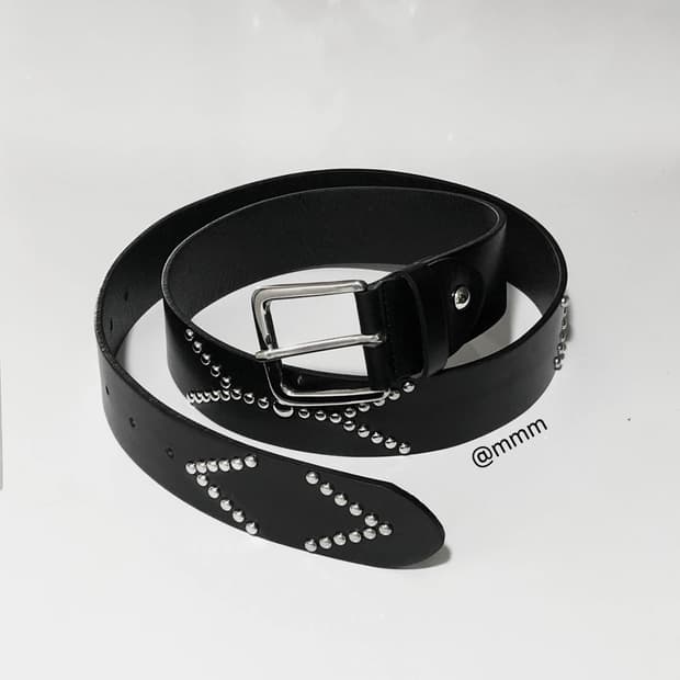 (unisex) 이태리가죽 스터드 벨트