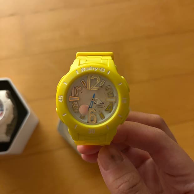 Baby-G 카시오 옐로우 손목시계