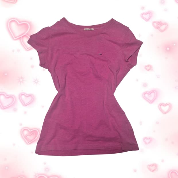 타미힐피거 핑크 티셔츠