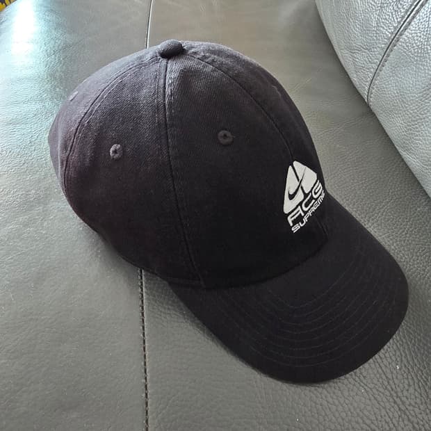 슈프림 x 나이키 ACG 데님 6-패널 캡 블랙 - 22FW