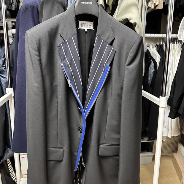 마르지엘라 집업 라펠 블레이저 스트라이프 46