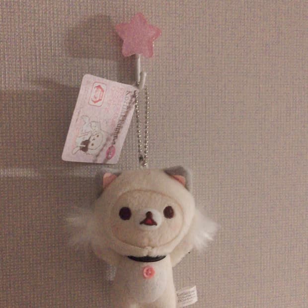 2018 고전 코리락쿠마 네코 고양이 하트 키링 인형