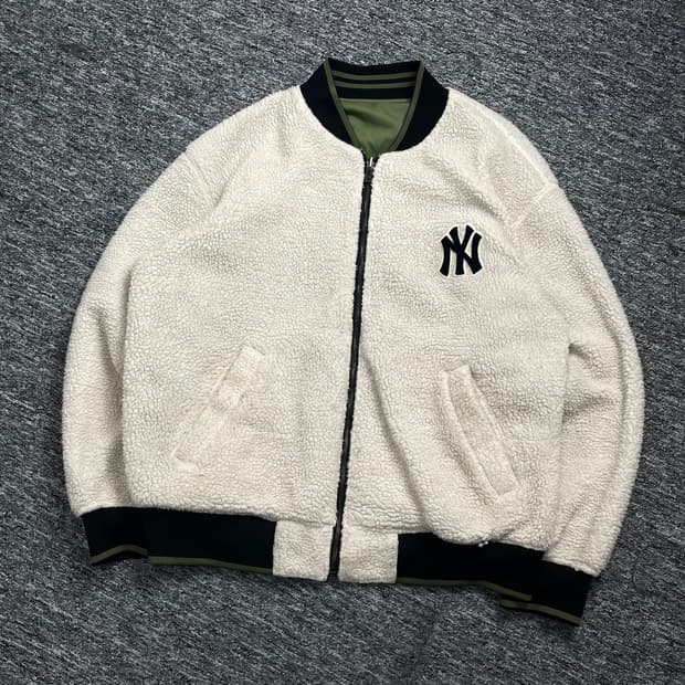 MLB 뉴욕 양키스 리버시블 쉐르파 바시티 점퍼 y 1555