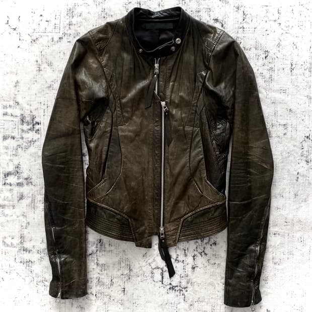 EKAM Double-Zip Leather Jacket