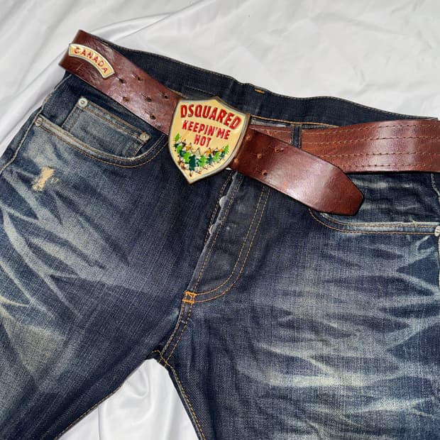 디스퀘어드2 빅 버클 벨트