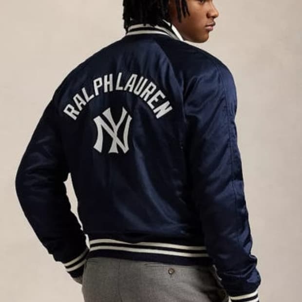 폴로 랄프로렌 양키스 새틴 자켓 네이비컬러 M사이즈