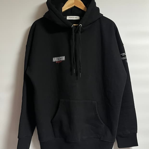 공용 앤더슨벨 기모 오버핏 후드 티셔츠 L