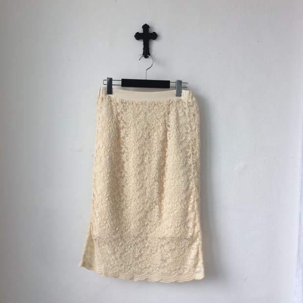 Flower pattern midi skirt