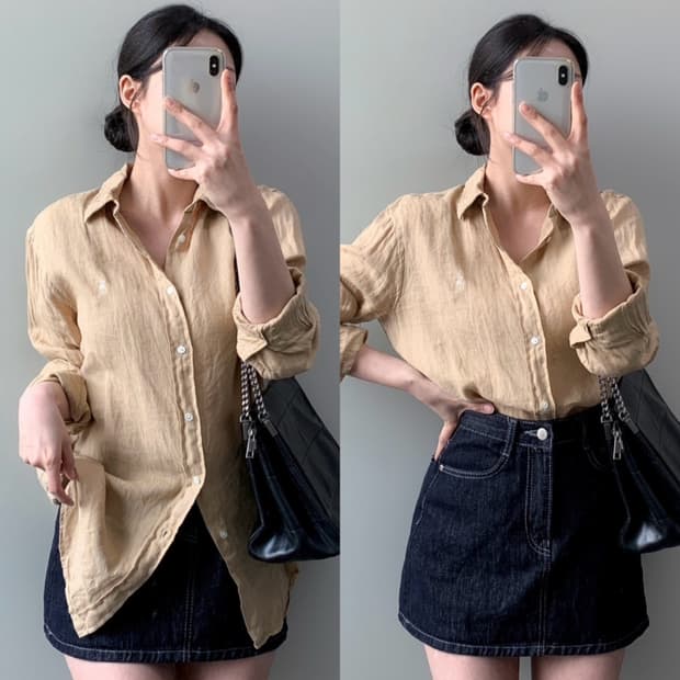 폴로 린넨 셔츠 