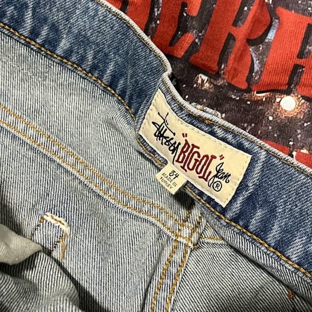 스투시 데님 빅 오엘 쇼츠 워시드 블루 / 34