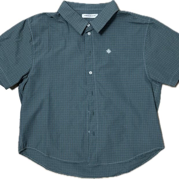 슬로우레코드하우스 반팔 체크 셔츠