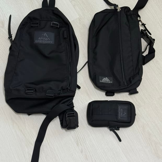 그레고리 가방 세트 (크로스팩, 슬링백, 파우치)