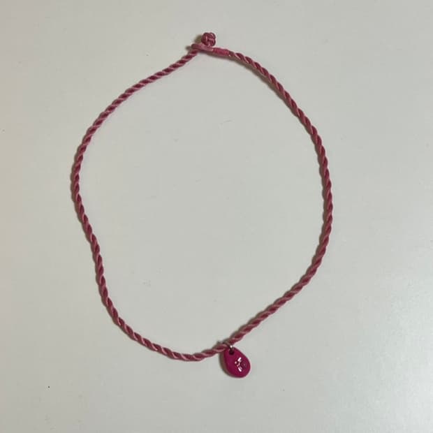 Nff pink tie necklace 엔프프 핑크 타이 목걸이