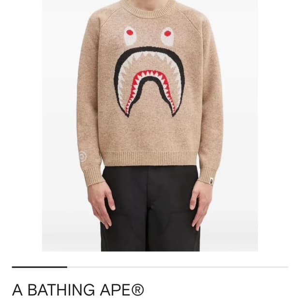 [ 베이프 ] 샤크 헤드인타르시아 스웨터 (샤크니트)