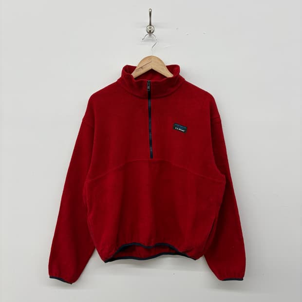 L.L.Bean 빈티지 하프집업 플리스 레드 여/M