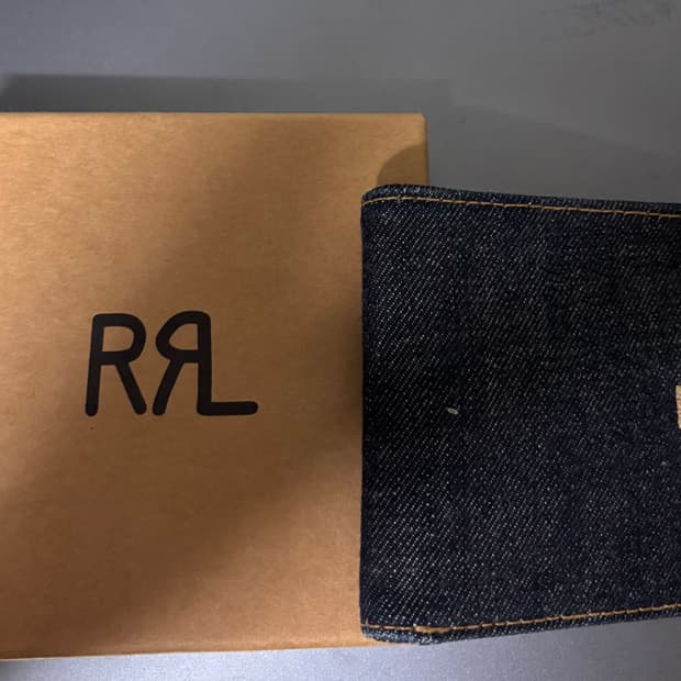 더블알엘 데님 반지갑