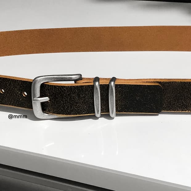 [Unisex] 빈티지 베지터블 레더 벨트