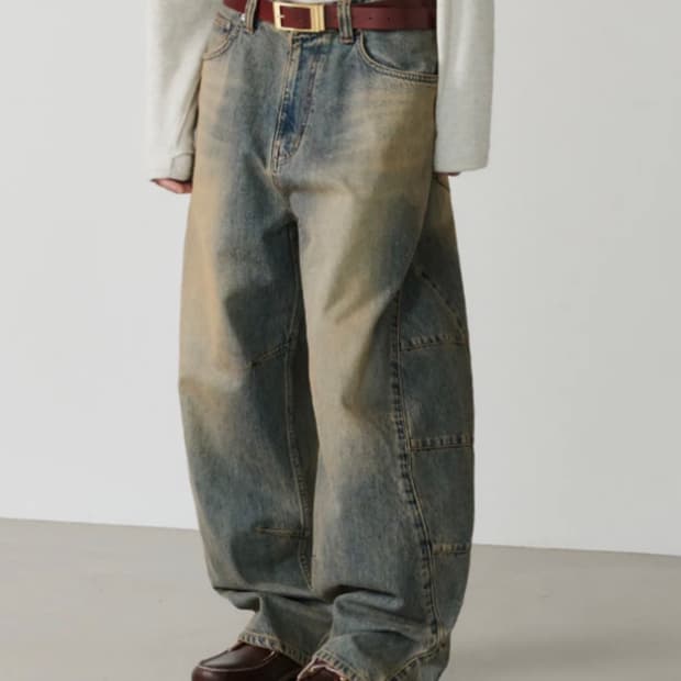 노운 데님 팬츠 sharp corn denim pants 1사이즈