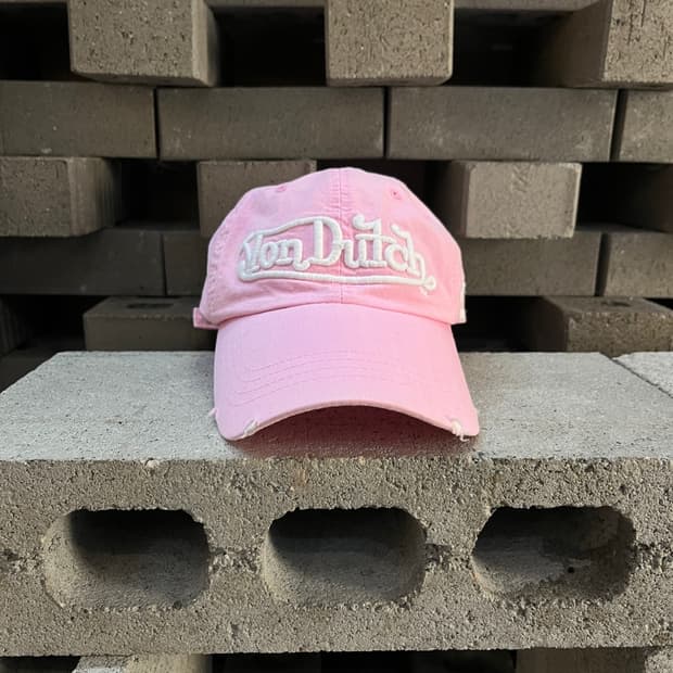 본 더치 로고 핑크 캡