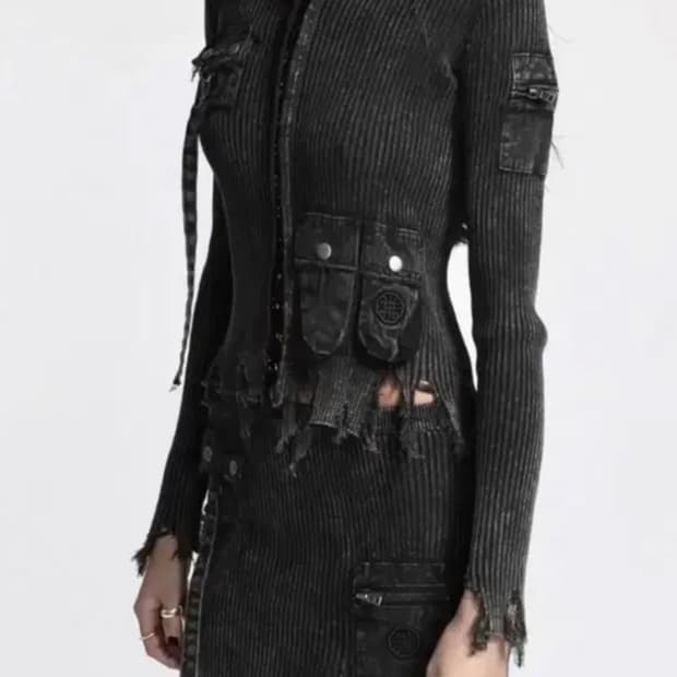 BADBLOOD 러스티후크 가디건&치마 셋업