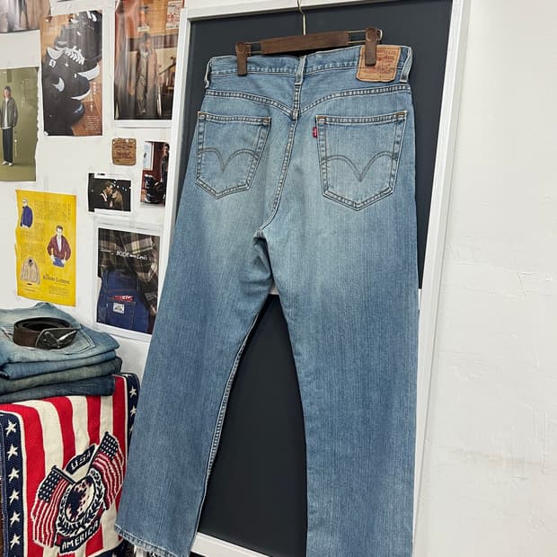 00s Levis 리바이스 505 레귤러핏 연청 데님 팬츠