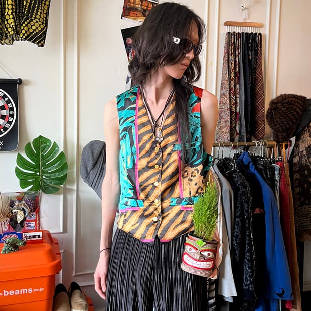 G.K 伊太利喜 Leopard Floral Pattern Vest