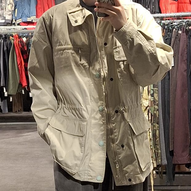 에디바우어 JP 아이보리 아메카지 울블렌드 히든지퍼 멀티포켓 캐주얼자켓