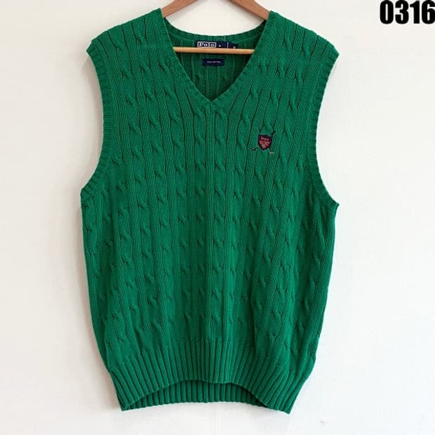 폴로 랄프로렌 클래식 케이블 니트 베스트 M 0316 