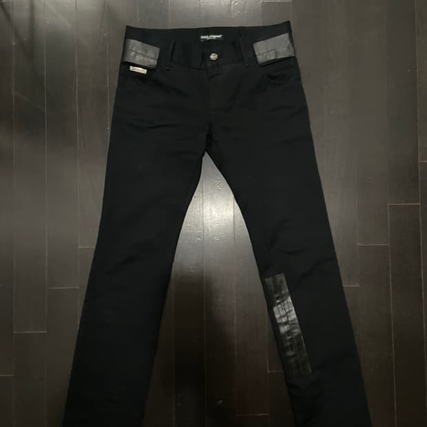 돌체앤가바나 테이핑 블랙 진