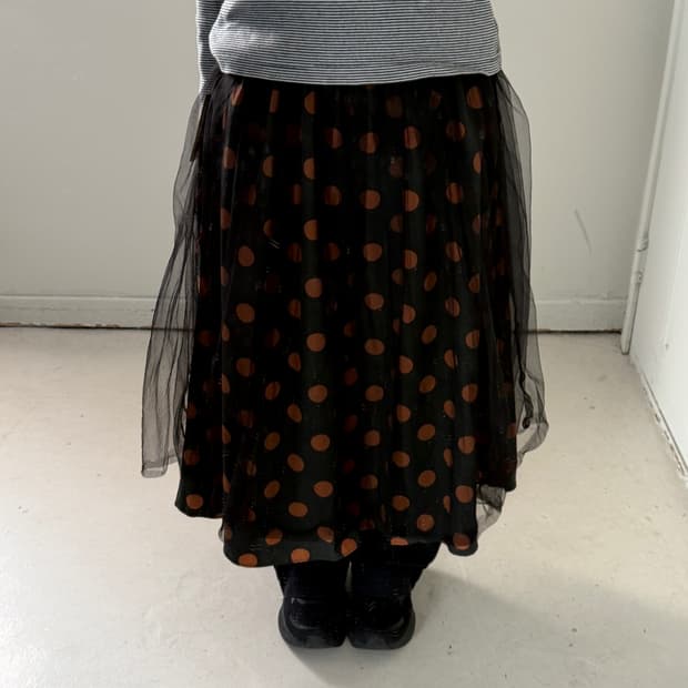 일본빈티지 빅도트 샤스커트