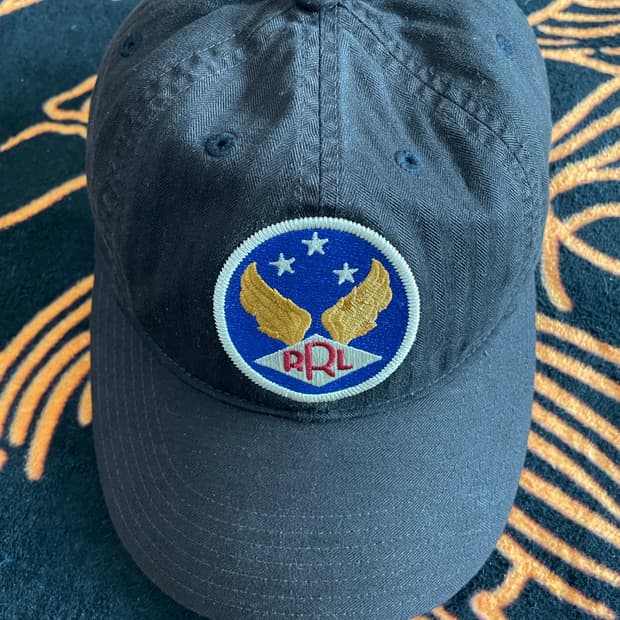 RRL 윙로고 볼캡 블랙